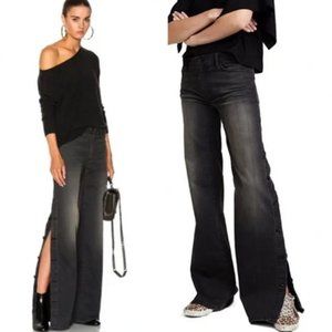 Nili Lotan Ena Bell Bottom Jeans with Side Button Slits